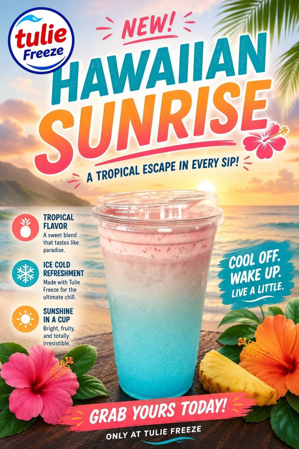 Hawaiian Sunrise seasonal drink