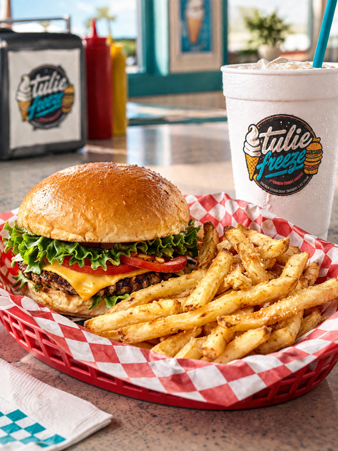 Classic Tulie Freeze burger and fries